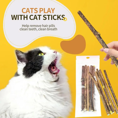 15pcs/lot Natural Matatabi Pet Cat Snacks Sticks Cleaning Tooth Catnip Cat Toys Actinidia Silvervine Pet Toy For Cats Cat Toys