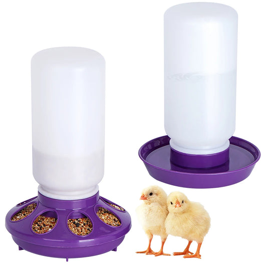 1L Chicken Feeder Bucket Water Fountain Automatic Chick Drinker Bucket Drinking Quail drinking Bird equipment Waterer