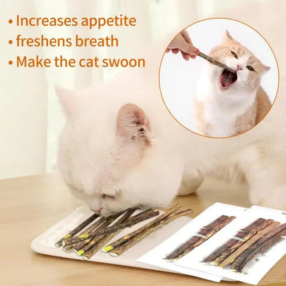 15pcs/lot Natural Matatabi Pet Cat Snacks Sticks Cleaning Tooth Catnip Cat Toys Actinidia Silvervine Pet Toy For Cats Cat Toys