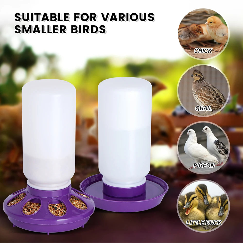 1L Chicken Feeder Bucket Water Fountain Automatic Chick Drinker Bucket Drinking Quail drinking Bird equipment Waterer