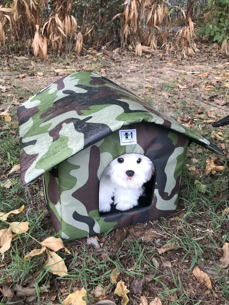 Winter Warm Waterproof Outdoor Pet House Cat Nest Dog Nest Tent Cabin Pet Bed Tent Cat Kennel Portable Travel Nest Pet Carrier F