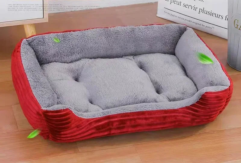 Hot Sale Teddy Cartoon Pet Soft Dog Bed House Winter Warming Large Dog House Warm Cat Nest Pet Bed Dog Mattress Pet Supplies