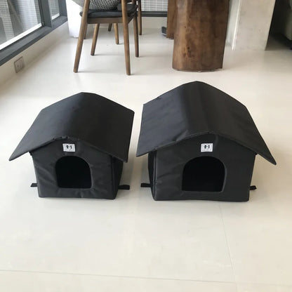 Winter Warm Waterproof Outdoor Pet House Cat Nest Dog Nest Tent Cabin Pet Bed Tent Cat Kennel Portable Travel Nest Pet Carrier F