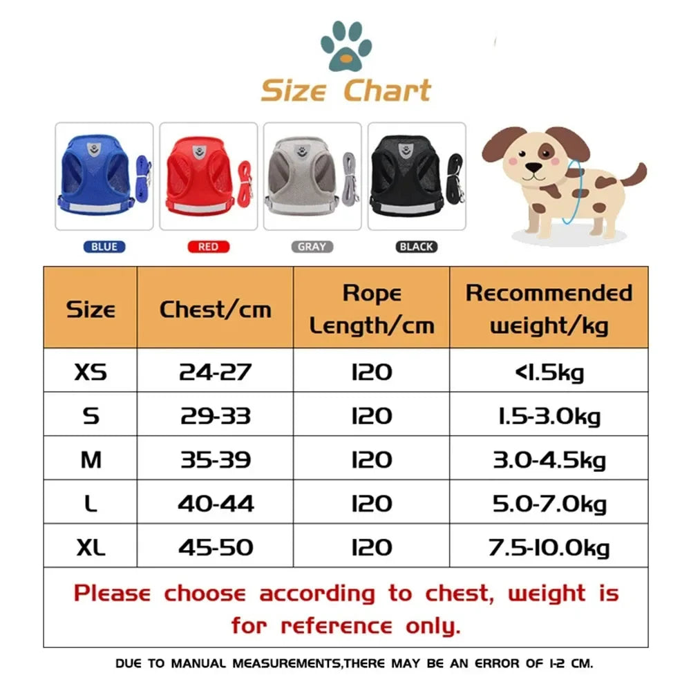 Cat Harness Lead Leash Set Adjustable Reflective Escape Proof Pet Mesh Vest Harness Puppy Dog Collar Small Dog Cat Pet Supplies