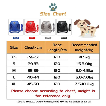 Cat Harness Lead Leash Set Adjustable Reflective Escape Proof Pet Mesh Vest Harness Puppy Dog Collar Small Dog Cat Pet Supplies