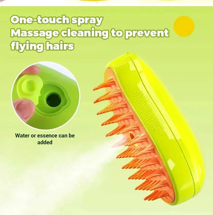 Cat Dog Steamy Brush Steam Brush Electric Sprayer for Massage Pet Grooming Tool Shedding 3 in 1 Electric Sprays Massage Combs