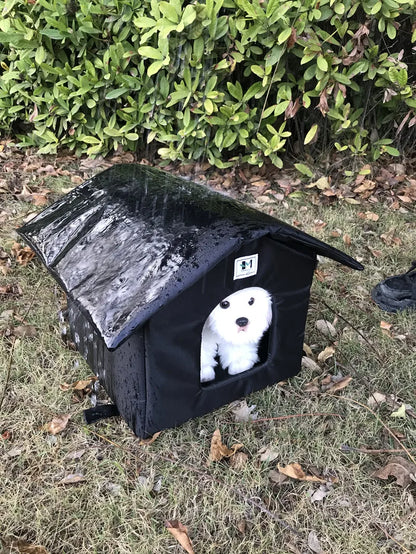 Winter Warm Waterproof Outdoor Pet House Cat Nest Dog Nest Tent Cabin Pet Bed Tent Cat Kennel Portable Travel Nest Pet Carrier F